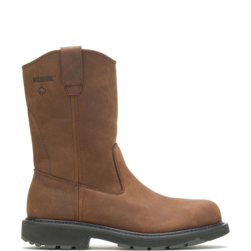 Wolverine Mens DD Work Steel Toe 10" Brown Boots (NWT)